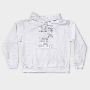 Dumping Wagon Vintage Patent Hand Drawing Kids Hoodie